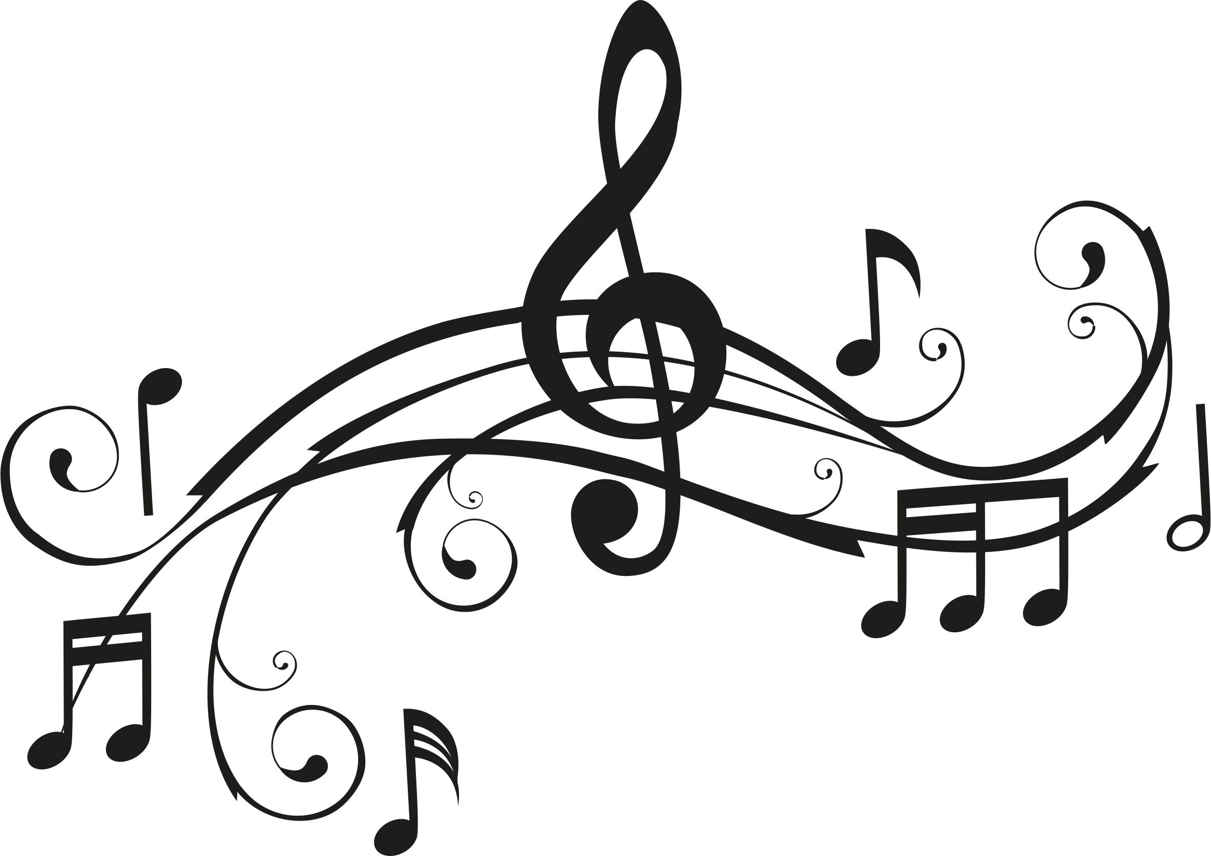 Clipart Pleasant Musical Note Images Printwallart Notes - Black And White Music Clip Art - Free Transparent PNG Clipart Images Download. - Tattoo Transparent PNG Free Download