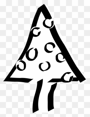 Christmas Tree Black White Line Art Tatoo Tattoo Xochi - Christmas Tree Clip Art - Free Transparent PNG Clipart Images Download. - Tattoo Transparent PNG Free Download