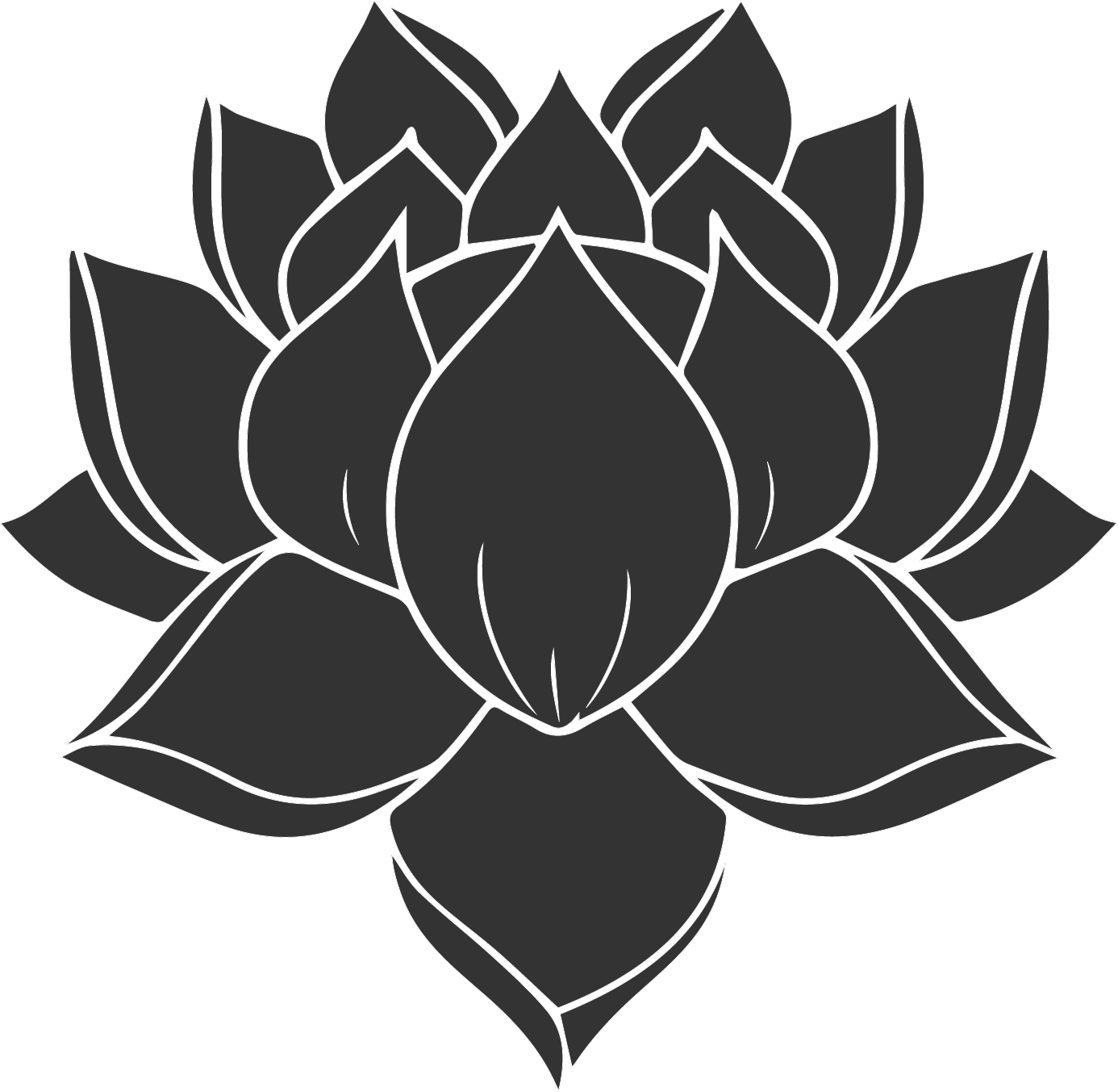 Karoo Retreat - All Black Lotus Flower Tattoo Transparent PNG - 1386x1353 - Free Download on - Tattoo Transparent PNG Free Download
