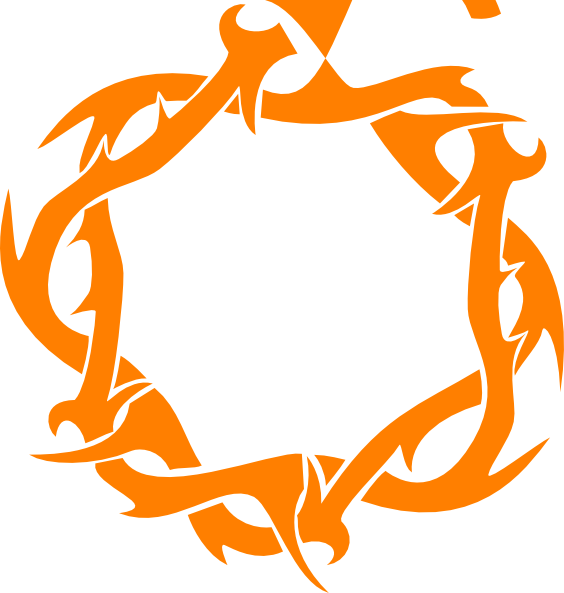 Orange Thorns Clip Art - Crown Of Thorns Tattoo - Free Transparent PNG Clipart Images Download. - Tattoo Transparent PNG Free Download