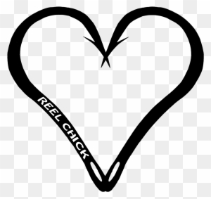 Clipart Bold Inspiration Fish Hook Heart Shaped Fishing - Fish Hook Heart Decal - Free Transparent PNG Clipart Images Download. - Tattoo Transparent PNG Free Download