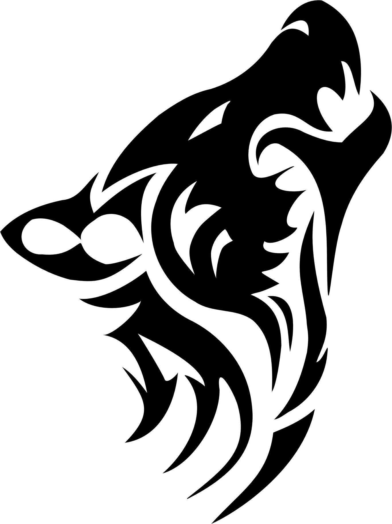 Wolf Tattoos Png Transparent Images - Tribal Wolf Head Tattoo - Free Transparent PNG Clipart Images Download. - Tattoo Transparent PNG Free Download