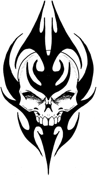 Free Icons Png - Tribal Skull Tattoo Drawings Transparent PNG - 350x621 - Free Download on - Tattoo Transparent PNG Free Download
