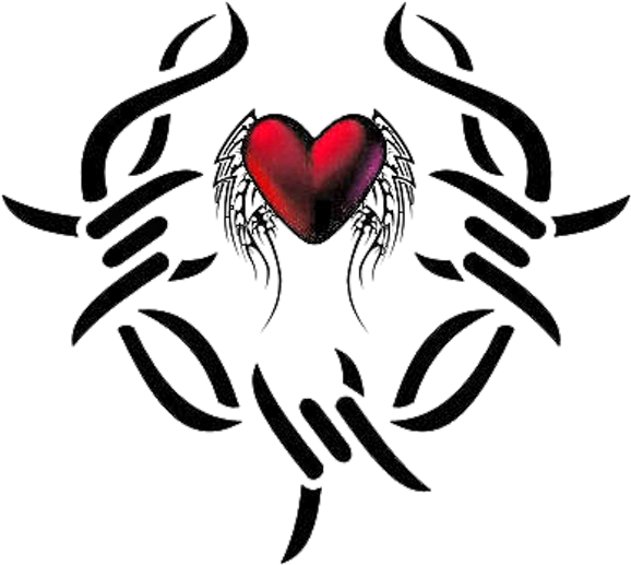 Tribal Heart Tattoos - Tribal Love Heart Tattoos - Free Transparent PNG Clipart Images Download. - Tattoo Transparent PNG Free Download