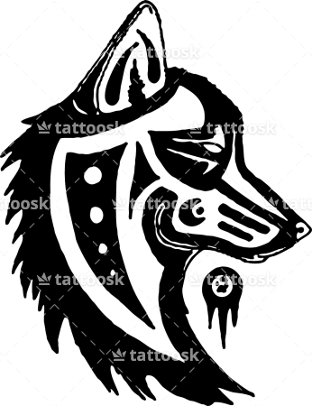 Wolf Dog Tribal Totem Native Indian Tattoo - Wolf Dog Tribal Totem Native Indian Tattoo - Free Transparent PNG Clipart Images Download. - Tattoo Transparent PNG Free Download