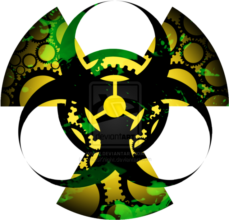 Biohazardradiation Symbol Together With Gears Artwork - Radiation And Biohazard Symbol - Free Transparent PNG Clipart Images Download. - Tattoo Transparent PNG Free Download