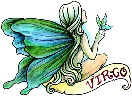 Fairy Tattoos Png Transparent Images - Virgo Tattoos For Girls - Free Transparent PNG Clipart Images Download. - Tattoo Transparent PNG Free Download