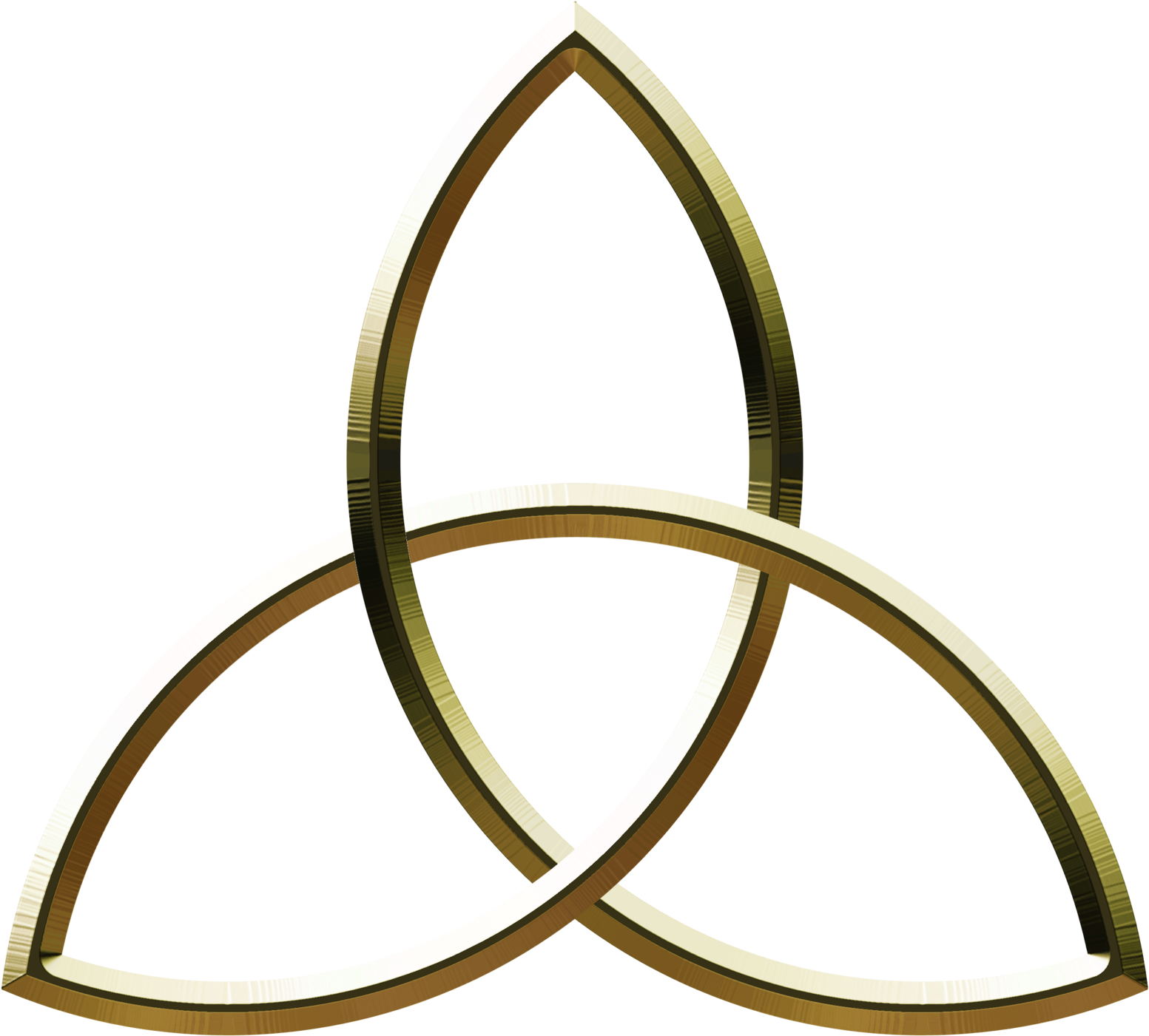 Gold By Rae134 Metalic Triquetra - Mind Body Soul Tattoos - Free Transparent PNG Clipart Images Download. - Tattoo Transparent PNG Free Download