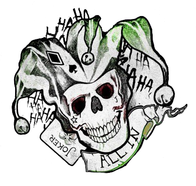 Joker Logo Png - Joker Tattoo Poster Suicide Squad Transparent PNG - 403x383 - Free Download on - Tattoo Transparent PNG Free Download