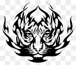 Tiger Eyes Clip Art - Tribal Tiger Face Tattoos - Free Transparent PNG Clipart Images Download. - Tattoo Transparent PNG Free Download
