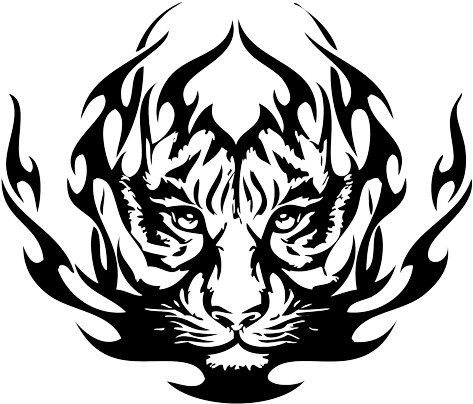 Tiger Eyes Clip Art - Tribal Tiger Face Tattoos - Free Transparent PNG Clipart Images Download. - Tattoo Transparent PNG Free Download