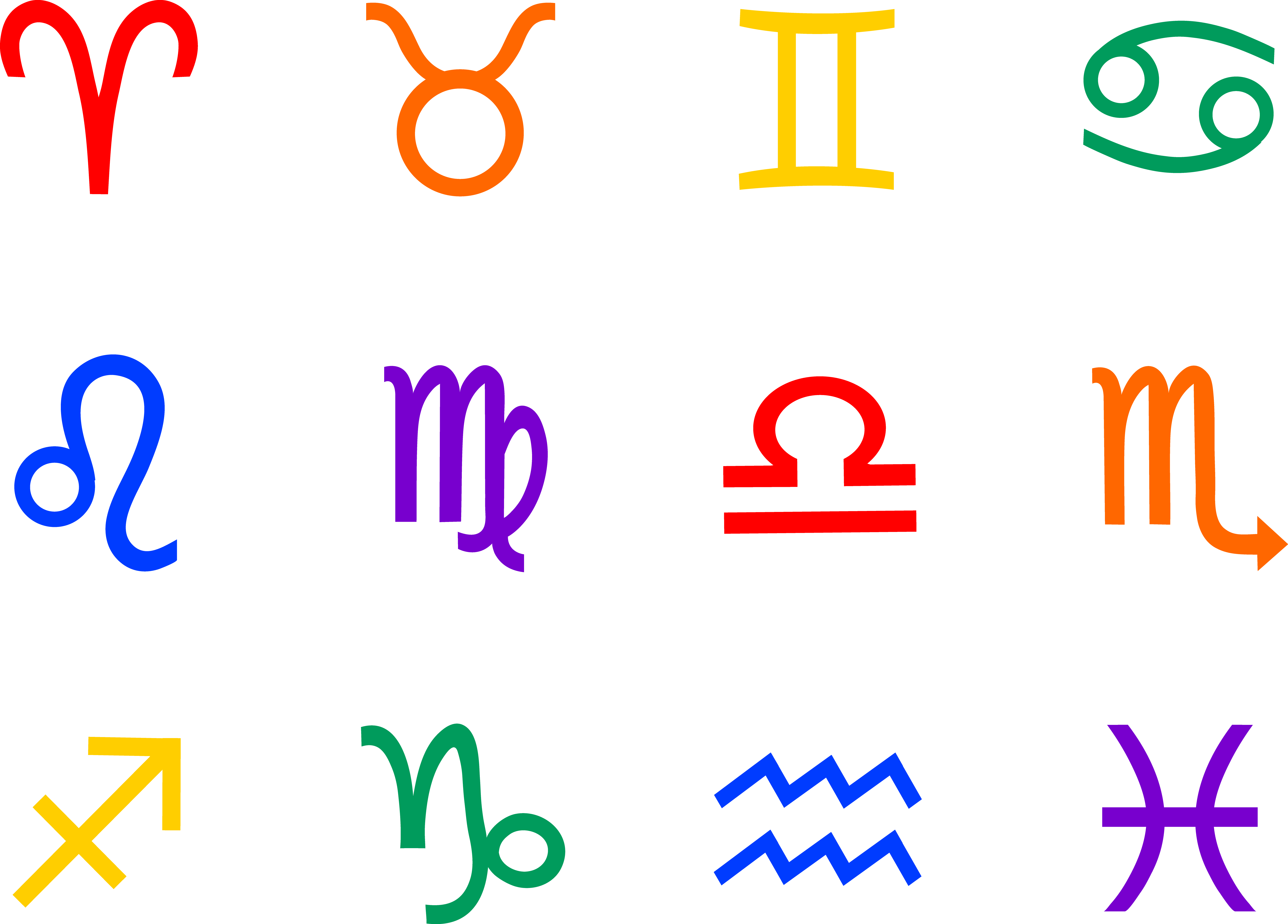 Zodiac Clip Art Free For Commercial Use - Zodiac Signs Symbols Tattoos - Free Transparent PNG Clipart Images Download. - Tattoo Transparent PNG Free Download