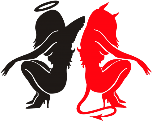 Résultat De Recherche D'images Pour "ange - Gemini Angel And Devil Tattoos - Free Transparent PNG Clipart Images Download. - Tattoo Transparent PNG Free Download