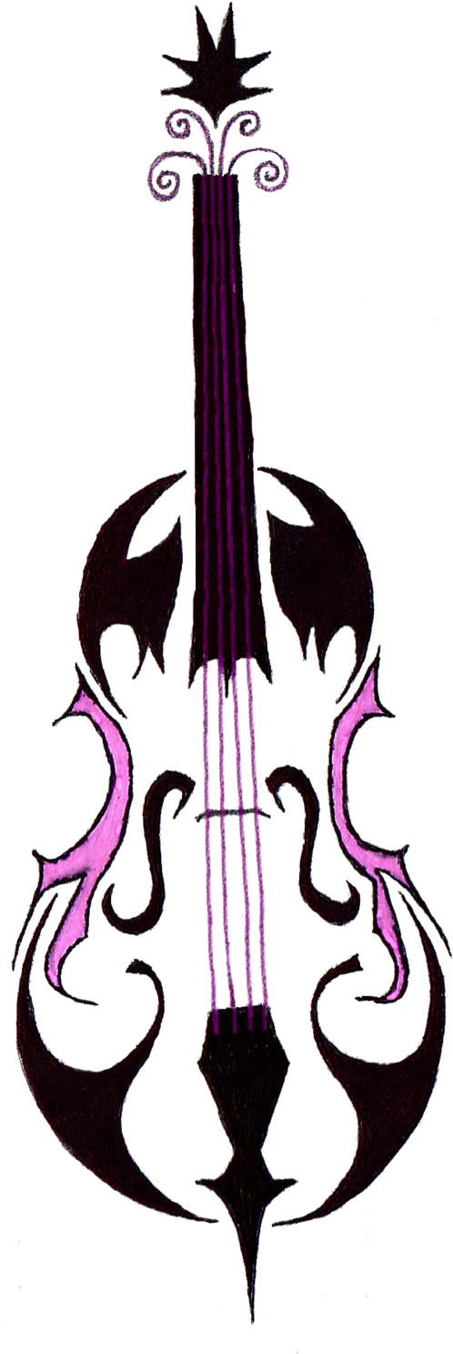 Tribal Cello By Meadowsparrow - Tribal Tattoo Cello - Free Transparent PNG Clipart Images Download. - Tattoo Transparent PNG Free Download