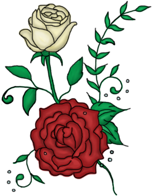 Twin Roses Tattoo Design By A Not E - Rose Design Tattoo Png - Free Transparent PNG Clipart Images Download. - Tattoo Transparent PNG Free Download