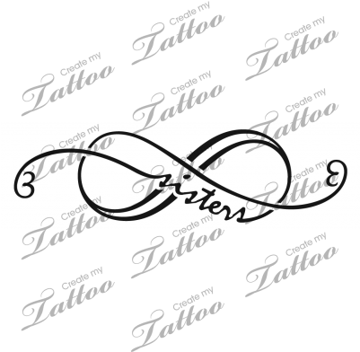 Infinity Clipart Sisters - Girly Capricorn Tattoo Designs - Free Transparent PNG Clipart Images Download. - Tattoo Transparent PNG Free Download