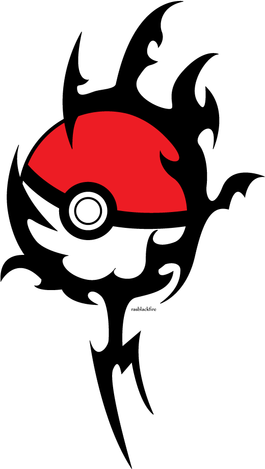 Tribal Tattoos Images Pokemon Wallpaper And Background - Tribal Pokeball Tattoo - Free Transparent PNG Clipart Images Download. - Tattoo Transparent PNG Free Download