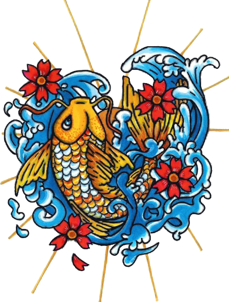 Koi Tattoo Collab With Dia By Roots Love - Ed Hardy Png - Free Transparent PNG Clipart Images Download. - Tattoo Transparent PNG Free Download