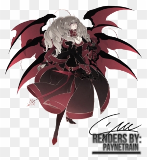 Demon Angel Wing Tattoo - Demon Anime Girl Render - Free Transparent PNG Clipart Images Download. - Tattoo Transparent PNG Free Download