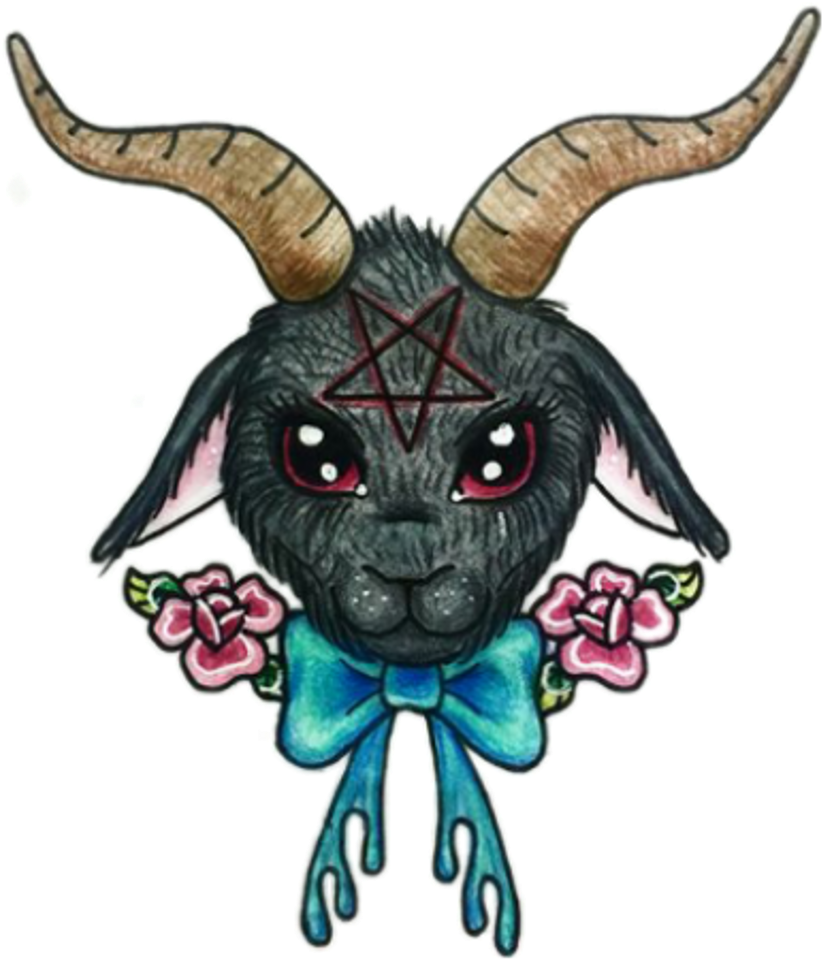 Goat Goathead Blackgoat Ziege Tattoo Tattoos Ziegenbock Transparent PNG - 1024x1024 - Free Download on - Tattoo Transparent PNG Free Download