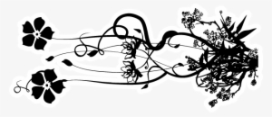 Black Flower Tattoo - Flower Tattoos Sticker Transparent PNG - 612x266 - Free Download on - Tattoo Transparent PNG Free Download