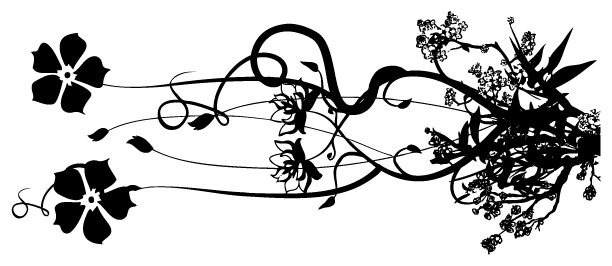 Black Flower Tattoo - Flower Tattoos Sticker Transparent PNG - 612x266 - Free Download on - Tattoo Transparent PNG Free Download