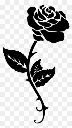Black Rose Tattoo Png - Beauty And The Beast Rose Stencil - Free Transparent PNG Clipart Images Download. - Tattoo Transparent PNG Free Download