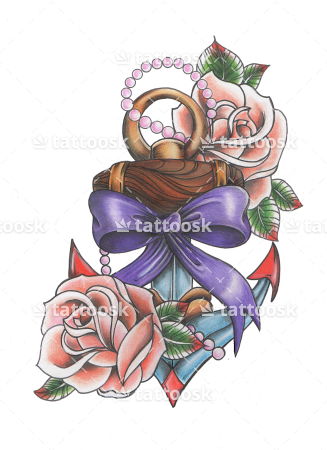 Anchor Rose Tat Old School Anchor And Rose Tattoo - Watermark - Free Transparent PNG Clipart Images Download. - Tattoo Transparent PNG Free Download
