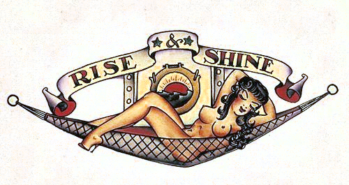 Rise And Shine Vintage Tattoo Art - Sailor Jerry Rise And Shine - Free Transparent PNG Clipart Images Download. - Tattoo Transparent PNG Free Download