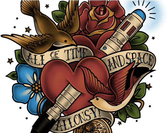 All Of Time And Space Tattoo - Doctor Who Dr Tardis All Of Time Klace Jewelry - Free Transparent PNG Clipart Images Download. - Tattoo Transparent PNG Free Download