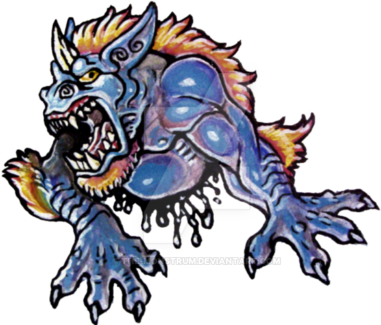 Colour Test Tattoo Oni By The-monstrum - Colorfull Tattoo Art Png - Free Transparent PNG Clipart Images Download. - Tattoo Transparent PNG Free Download