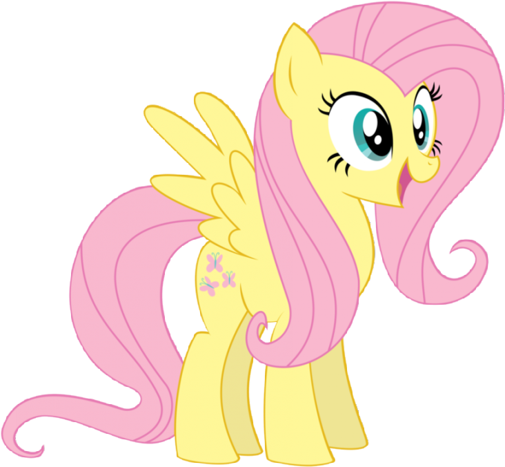 Cartoon Yellow Pegasus With Long Pink Mane Tattoo Design - Pony Friendship Is Magic Fluttershy - Free Transparent PNG Clipart Images Download. - Tattoo Transparent PNG Free Download