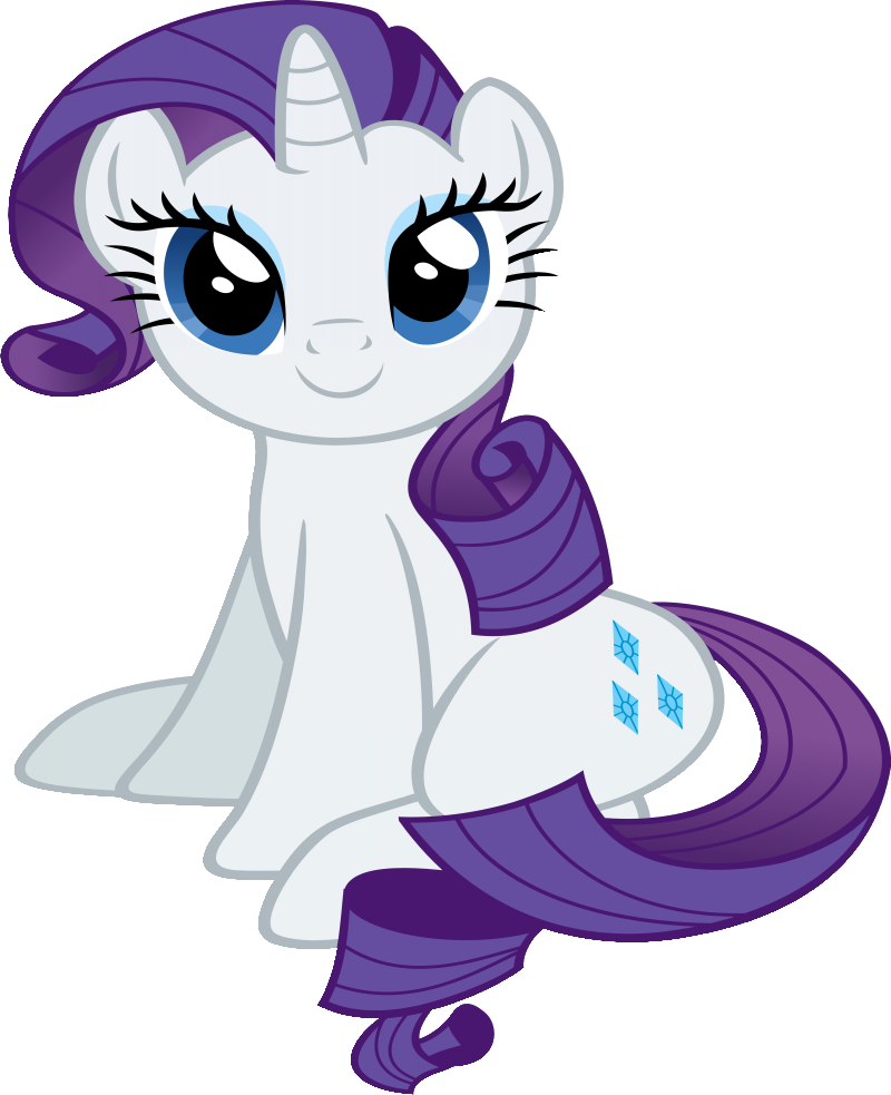 Cute Purple-mane Baby Unicorn Tattoo Design By Slb94 - My Little Pony Rarity Sitting - Free Transparent PNG Clipart Images Download. - Tattoo Transparent PNG Free Download