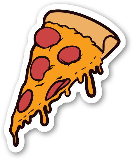 Stylish Inspiration Ideas Slice Of Pizza Clip Art Sticker - Pizza Stickers - Free Transparent PNG Clipart Images Download. - Tattoo Transparent PNG Free Download