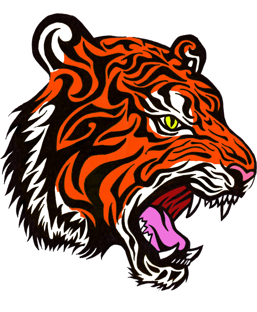 Color Tattoo Png File - Tribal Design Of Tiger Transparent PNG - 872x1024 - Free Download on - Tattoo Transparent PNG Free Download