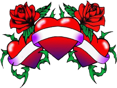 Love Tattoo Clipart Border - Rose And Heart Tattoo Designs - Free Transparent PNG Clipart Images Download. - Tattoo Transparent PNG Free Download