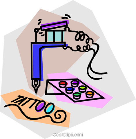 Tattoo Gun With Ink Royalty Free Vector Clip Art Illustration - Tattoo Gun With Ink Royalty Free Vector Clip Art Illustration - Free Transparent PNG Clipart Images Download. - Tattoo Transparent PNG Free Download