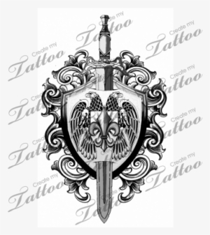 Svg Black And White Archangel Drawing Sword - Shield With Sword Tattoo Transparent PNG - 400x400 - Free Download on - Tattoo Transparent PNG Free Download