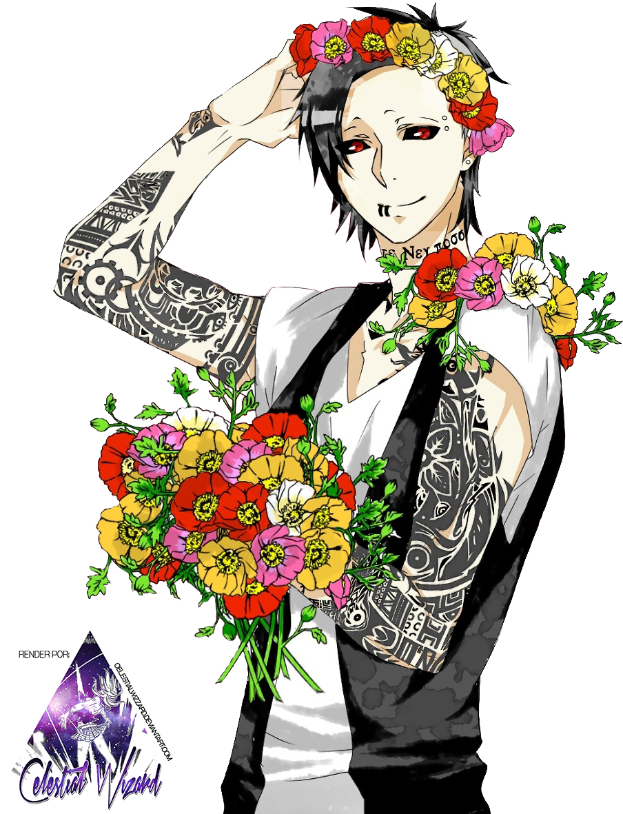 Tokyo Ghoul Renders Favourites By Rebeccacolor On Deviantart - Uta Tokyo Ghoul Tattoo - Free Transparent PNG Clipart Images Download. - Tattoo Transparent PNG Free Download