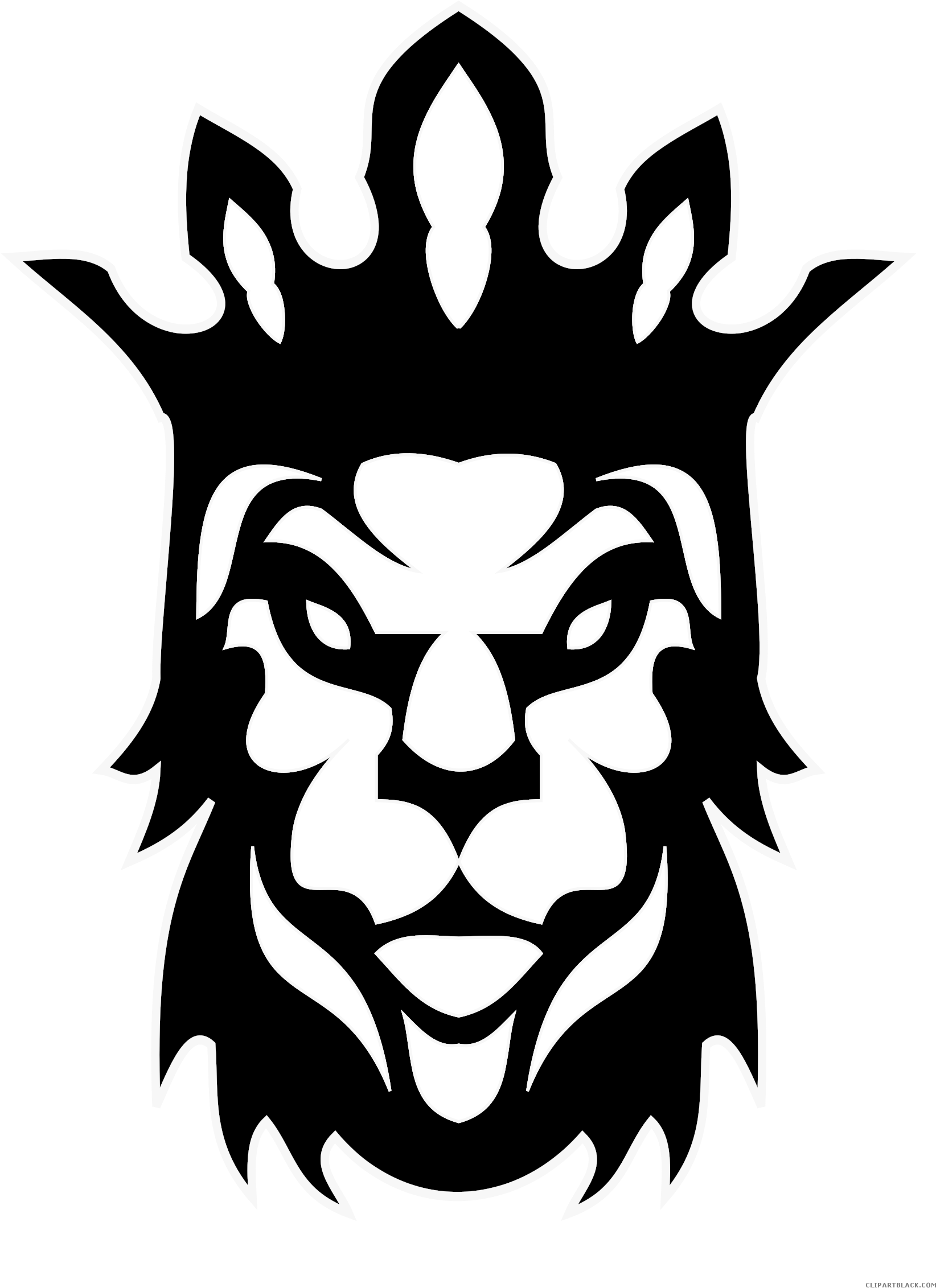 Lion Animal Free Black White Clipart Images Clipartblack - Tattoo Designs Face Tribal - Free Transparent PNG Clipart Images Download. - Tattoo Transparent PNG Free Download