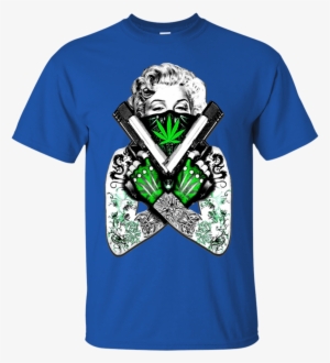 Tattooed Marilyn Death Anniversary Weed Bandana Shirt - Marilyn Monroe Guns Weed Transparent PNG - 1155x1155 - Free Download on - Tattoo Transparent PNG Free Download
