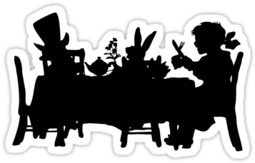 Alice In Wonderland Silhouette Tattoo - Alice In Wonderland Happy Birthday - Free Transparent PNG Clipart Images Download. - Tattoo Transparent PNG Free Download