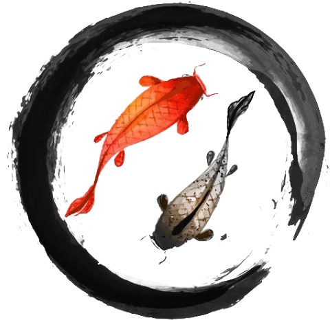 Pisces Png Transparent Images - Zen Circle And Koi Fish Tattoo - Free Transparent PNG Clipart Images Download. - Tattoo Transparent PNG Free Download