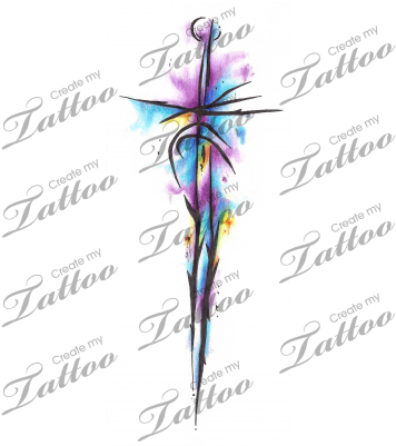 Marketplace Tattoo Watercolor Sword - Esküvői Idézet Transparent PNG - 400x400 - Free Download on - Tattoo Transparent PNG Free Download