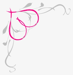 Fancy Vine Tattoo - Pink Corner Border Clipart Transparent PNG - 588x600 - Free Download on - Tattoo Transparent PNG Free Download