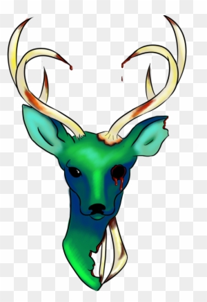 Zombie Deer Tattoo By Tosealourfate - Digital Art - Free Transparent PNG Clipart Images Download. - Tattoo Transparent PNG Free Download