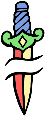 Dagger Colored Vintage Tattoo Transparent Png - Dagger - Free Transparent PNG Clipart Images Download. - Tattoo Transparent PNG Free Download