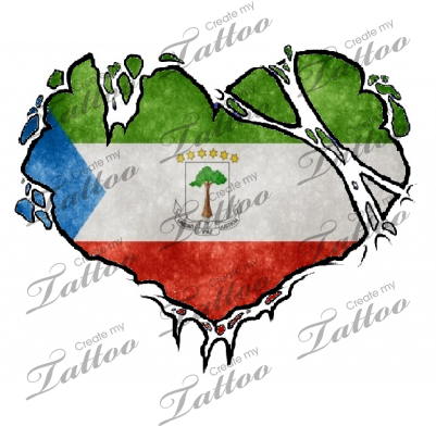 Marketplace Tattoo Equatorial Guinea Flag Heart Tattoo - Equatorial Guinea Flag - Free Transparent PNG Clipart Images Download. - Tattoo Transparent PNG Free Download