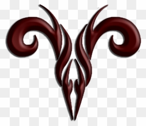 Tribal Brown Ink Aries Tattoo Design - Aries Sign Tribal Tattoo - Free Transparent PNG Clipart Images Download. - Tattoo Transparent PNG Free Download