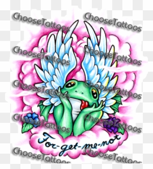 Cute Idea - Angel Frog Tattoo - Free Transparent PNG Clipart Images Download. - Tattoo Transparent PNG Free Download